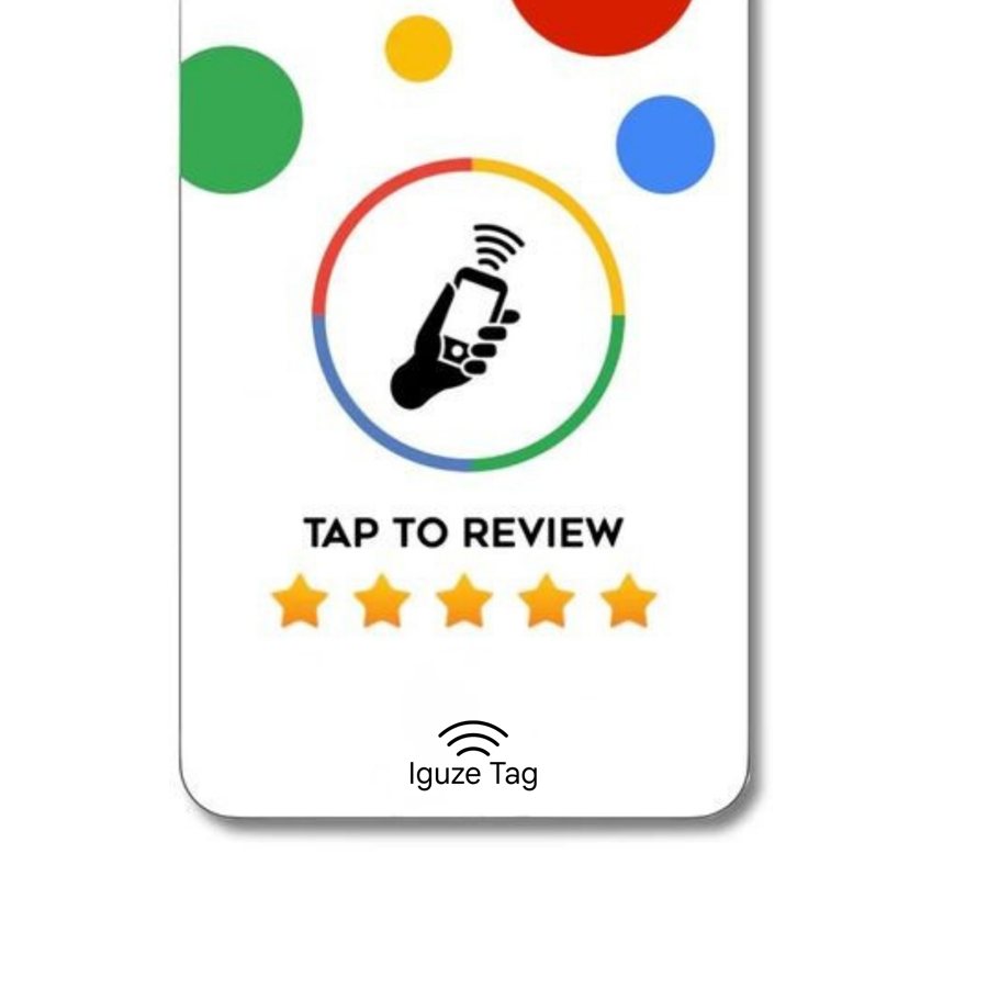 Iguze Tag NFC card set to open a Google review page